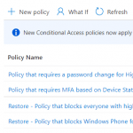 Backup and restore Conditional access policies with PowerShell